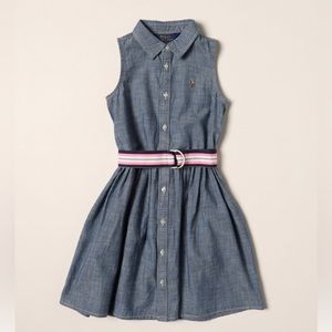 Ralph Lauren kids blue chambray dress